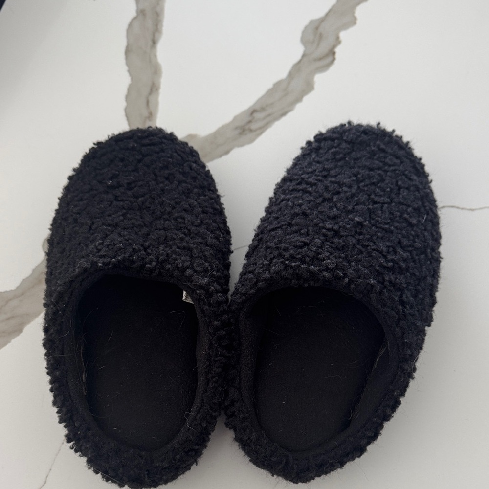 Plush Black Women's Slip-On Comfort Shoes